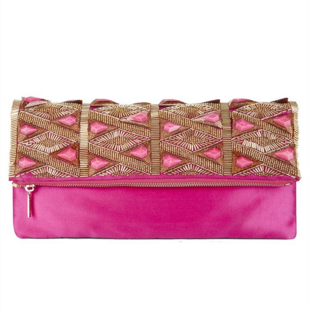Rhinestone BCBG beaded clutch